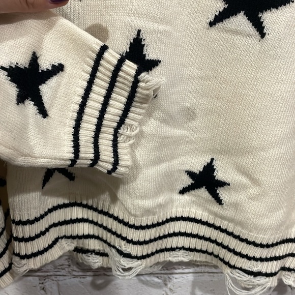 Altard State Sweater Small Stars Distressed - Picture 6 of 7